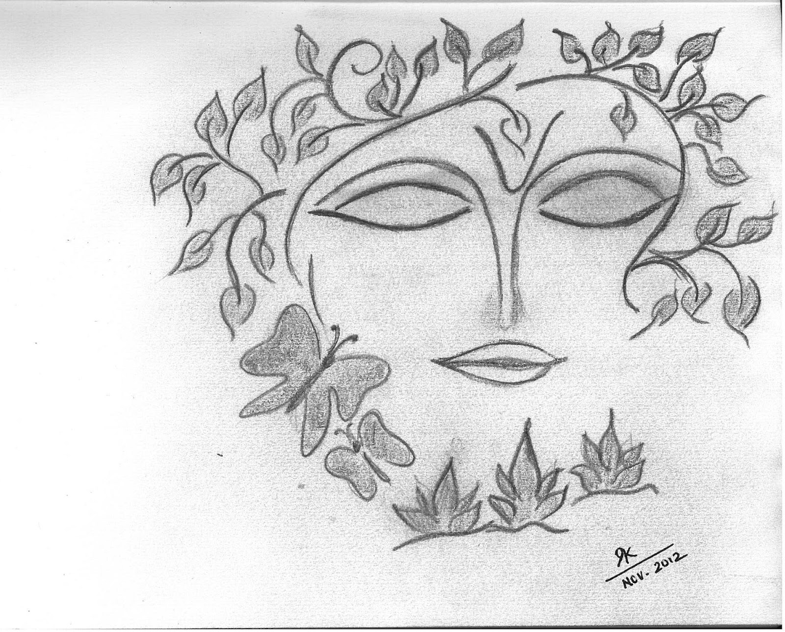 1600x1289 Doodles 'n' Tangles Pencil Sketches - Tree Of Life Pencil Drawing