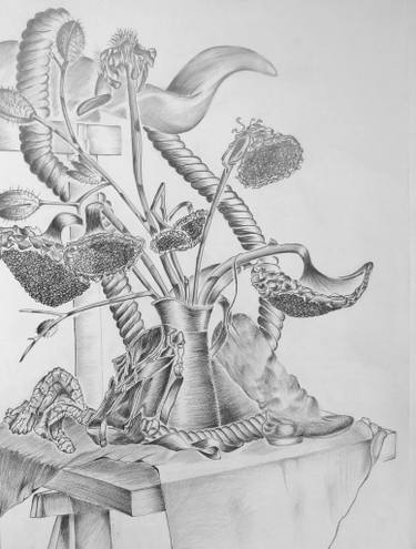 375x495 Pencil Still Life Drawing - Tree Of Life Pencil Drawing