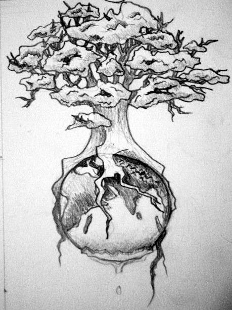 459x613 sketching the tree of life tree of life pencil - Tree Of Life Pencil Drawing