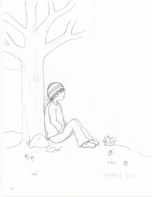 500x648 Div Id=myartworkgtltdivgt Taylor's Tree - Tree Pencil Drawing