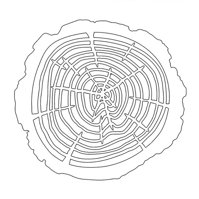 640x640 Tree Ring Stencils For Diy Scrapbooking Embossing Paper Cards - Tree Ring Drawing