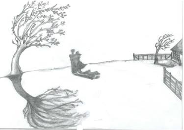 375x265 Evika Stamataki Artwork Saatchi Art - Tree Shadow Drawing