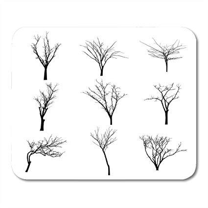 425x425 Boszina Mouse Pads Halloween Branch Black Silhouette - Tree Shadow Drawing