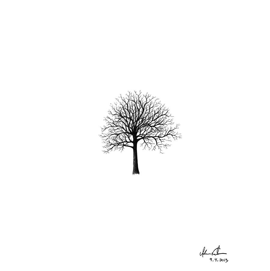899x900 small tree silhouette drawing - Tree Silhouette Drawing