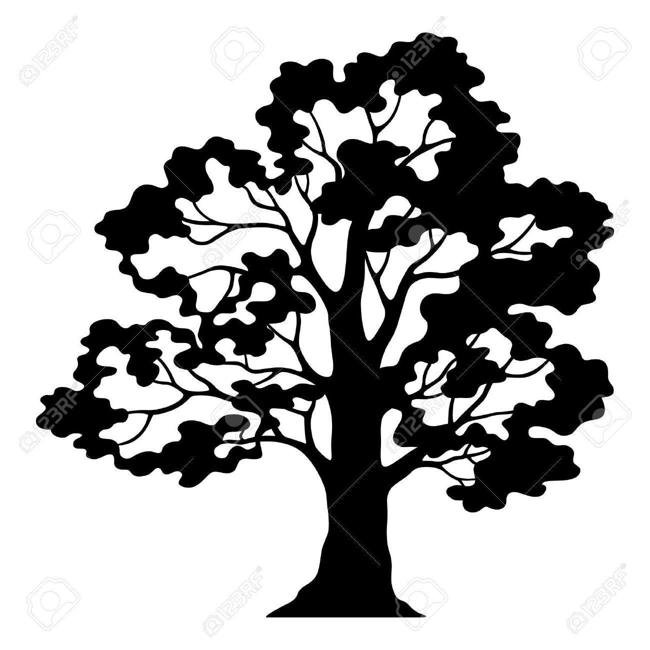 1300x1300 top tall tree silhouette drawing - Tree Silhouette Drawing
