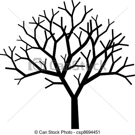 450x450 tree silhouette - Tree Silhouette Drawing