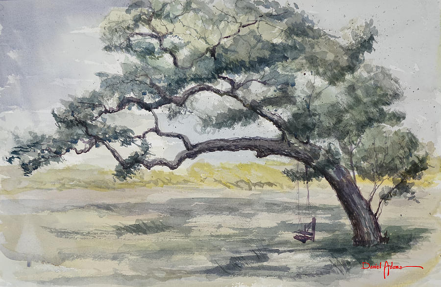 900x587 Tree Swing Painting - Tree Swing Drawing