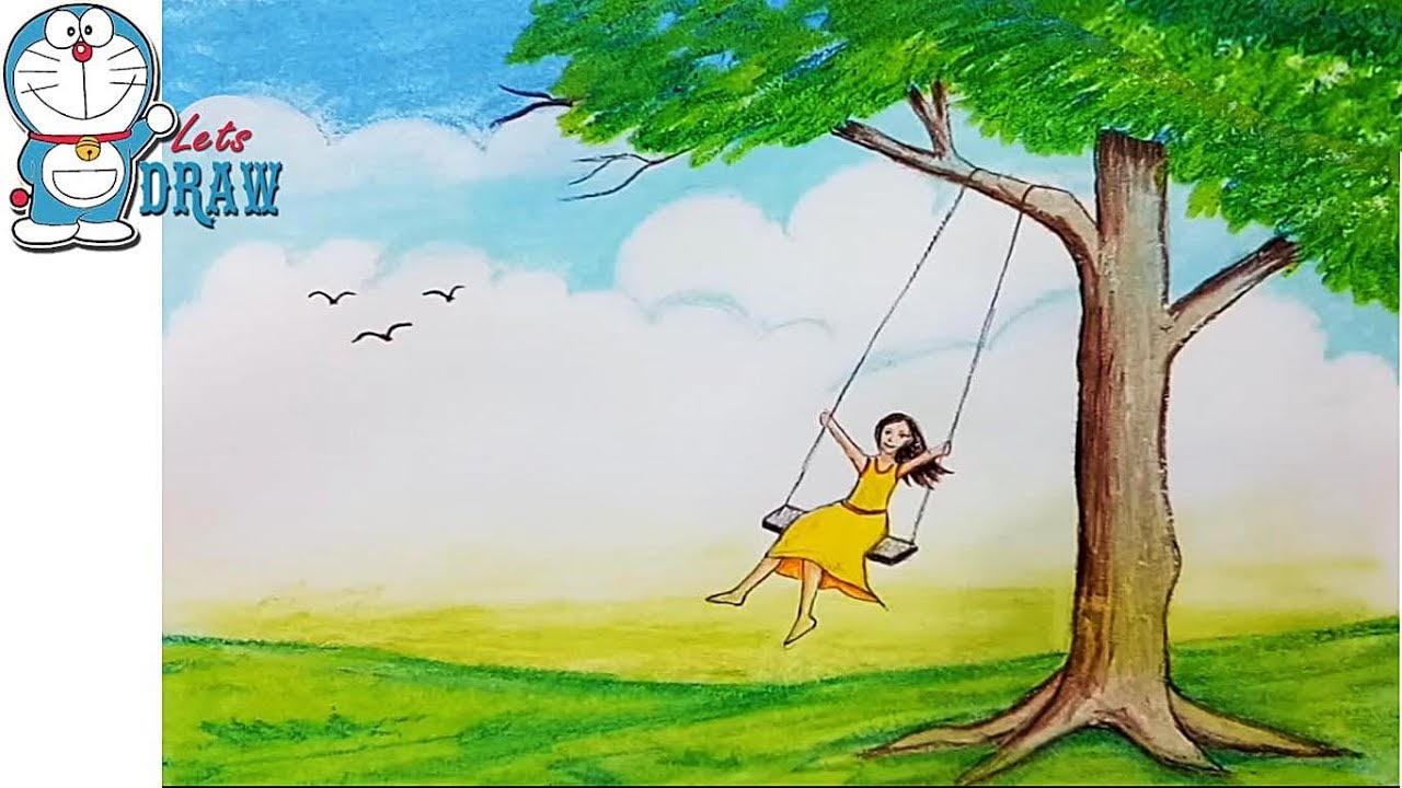 Tree Swing Drawing at Explore collection of Tree Swing Drawing