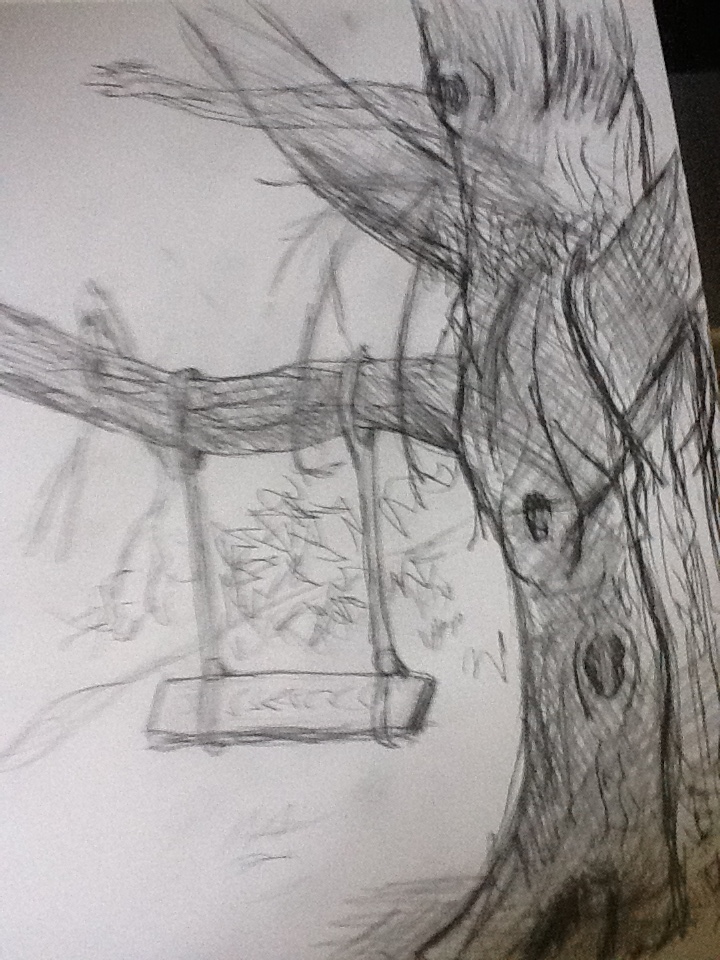 720x960 Serendipitous Swing Sinister Scribbles - Tree Swing Drawing