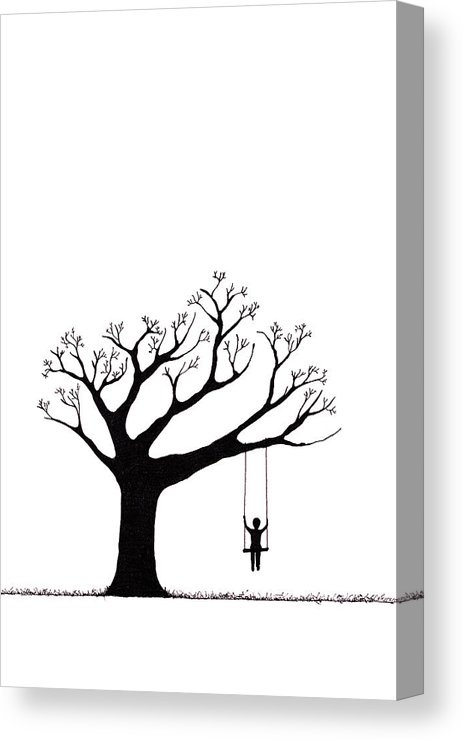 463x740 Tree Swing Canvas Print Canvas Art - Tree Swing Drawing
