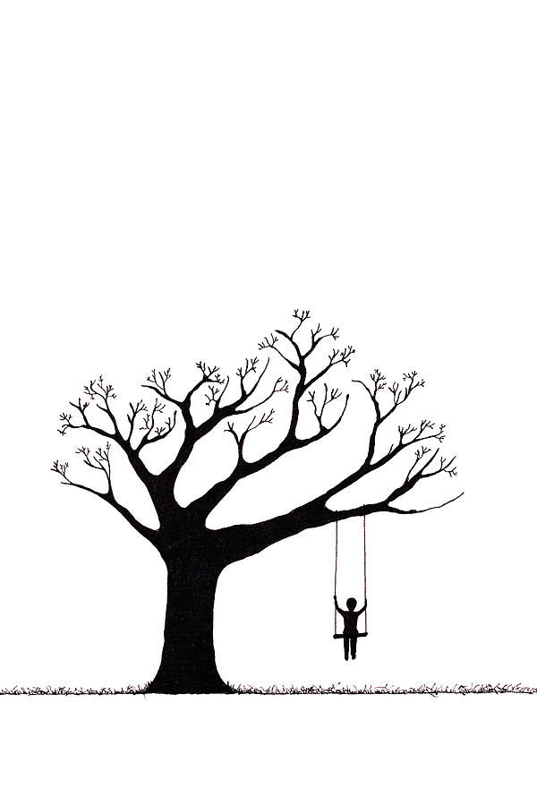 Tree Swing Drawing At Paintingvalley Com Explore