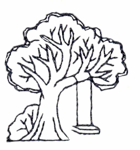 468x500 tree swing embroidery designs, machine embroidery designs - Tree Swing Drawing