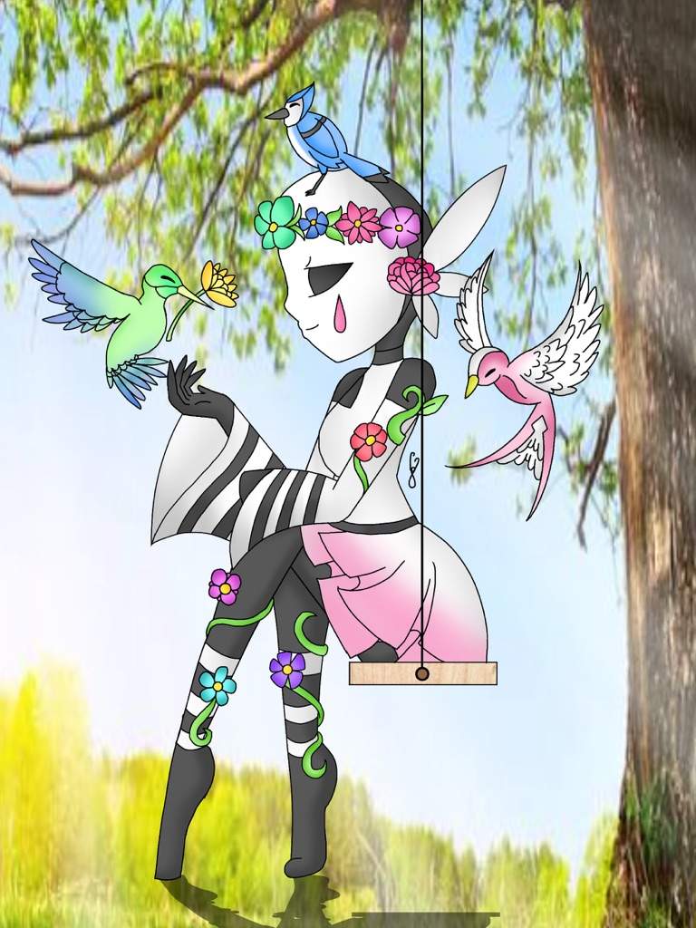 768x1024 Tree Swing Of Flowers Five Nights At Freddy's Amino - Tree Swing Drawing