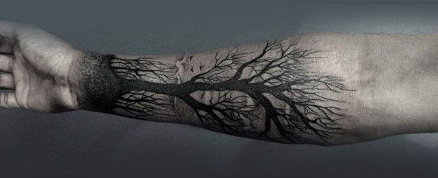 640x260 Forearm Tree Tattoo Designs For Men - Tree Tattoo Drawing