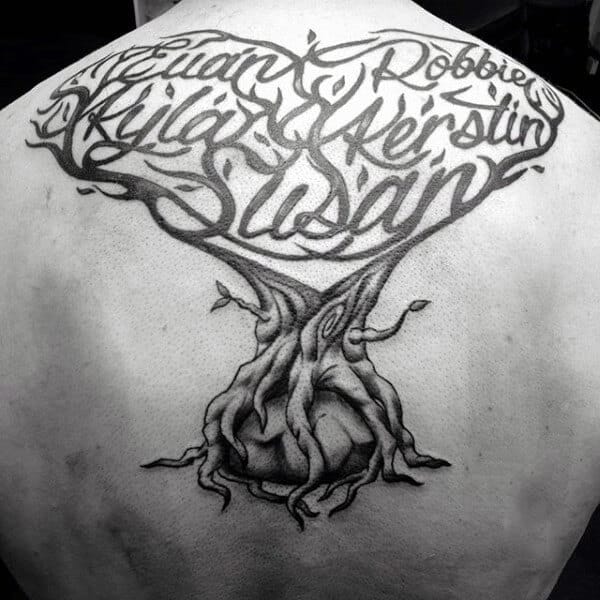 600x600 Family Tree Tattoos For Men - Tree Tattoo Drawing