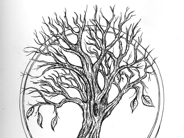 600x450 Tattoo Drawings - Tree Tattoo Drawing