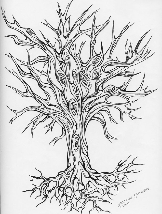 660x870 Tree Tattoo Drawing - Tree Tattoo Drawing