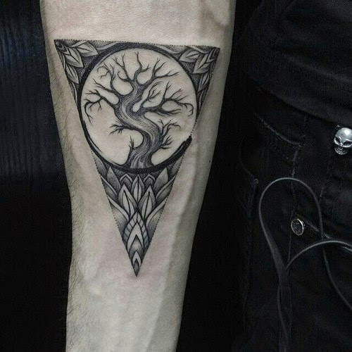 500x500 Coolest Tree Tattoos Designs And Ideas - Tree Tattoo Drawing
