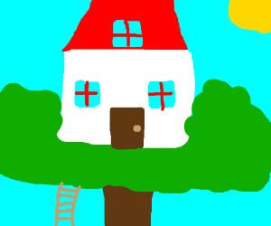 300x250 Tree Top House Drawing - Tree Top Drawing