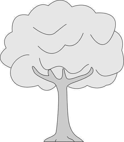 436x500 Drawing Of Thin Trunk Tree - Tree Trunk Line Drawing
