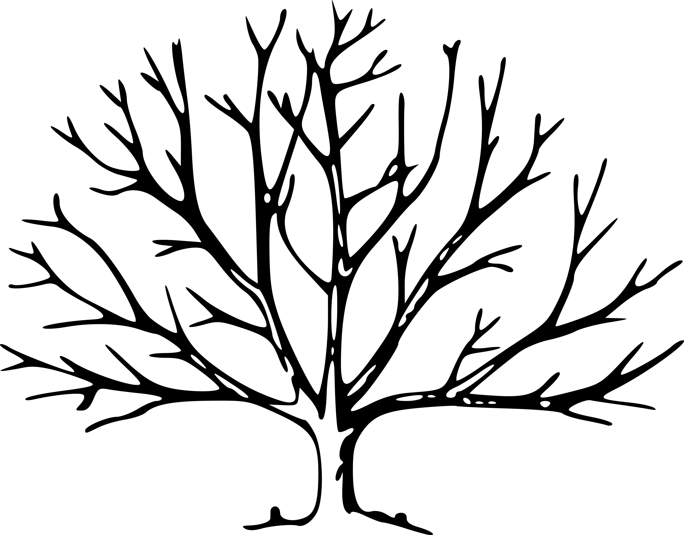 2400x1877 Tree Trunk Black And White Vector Black And White - Tree Trunk Line Drawing