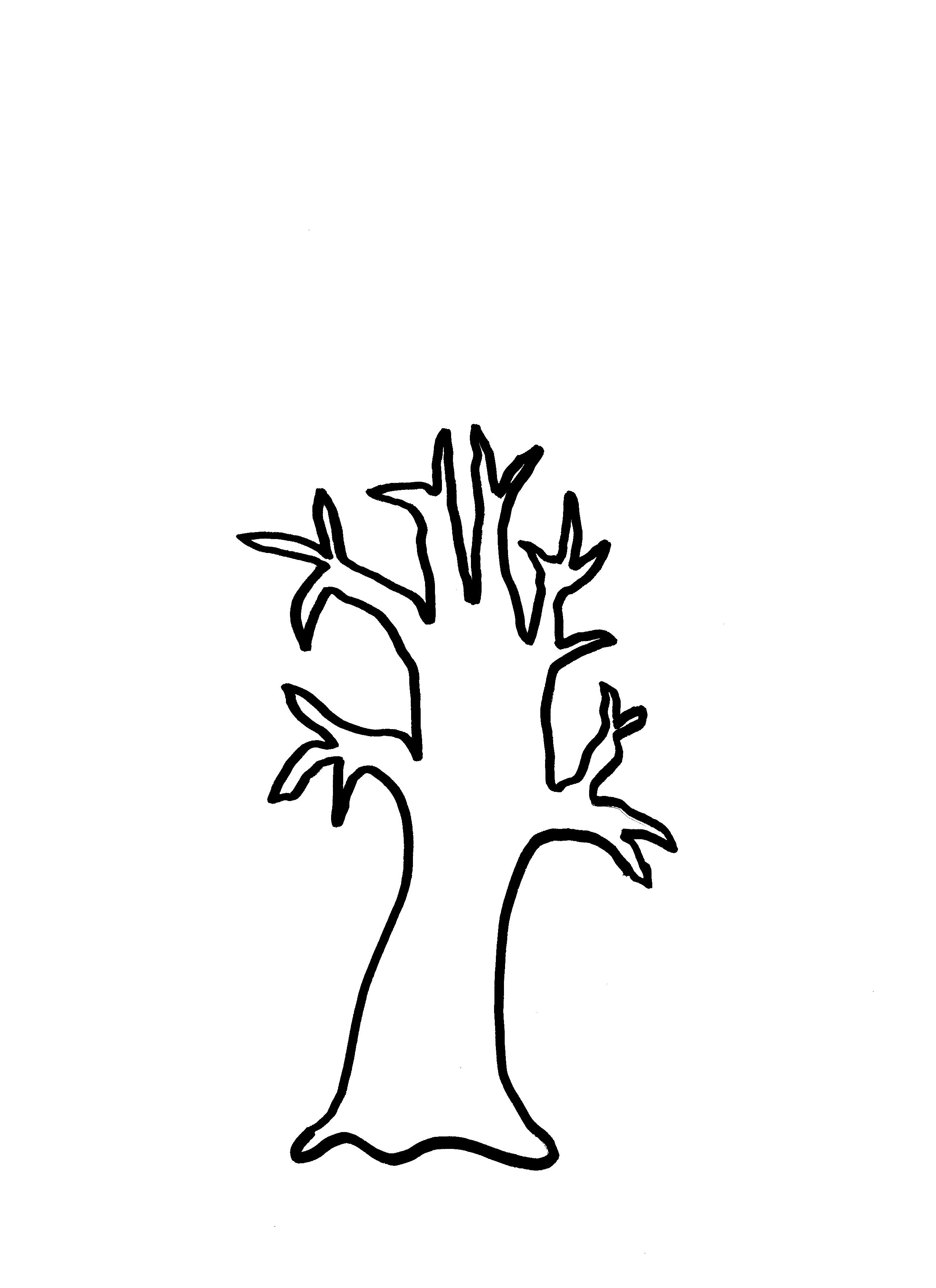 2550x3510 Tree Trunk Clipart Free Download Clip Art - Tree Trunk Line Drawing