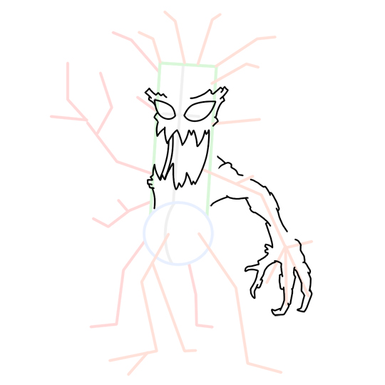 540x540 How To Draw Tree Monsters - Tree With Face Drawing