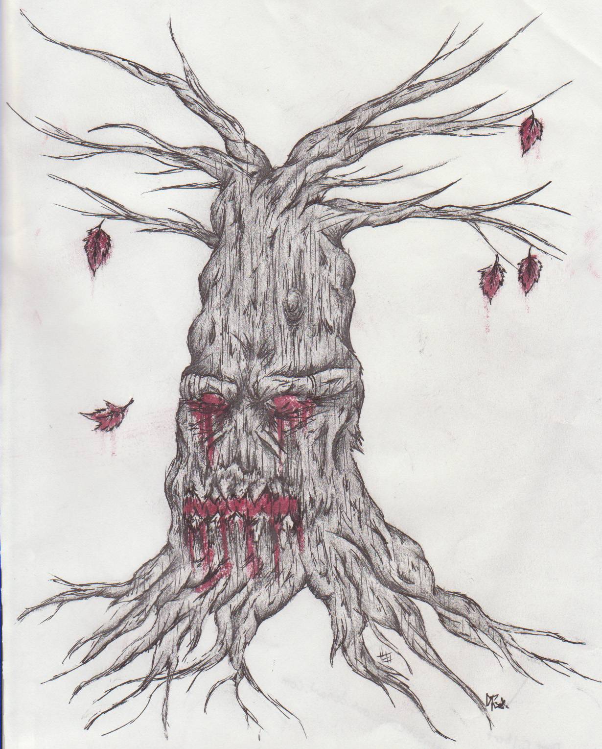 Tree With Face Drawing at Explore collection of