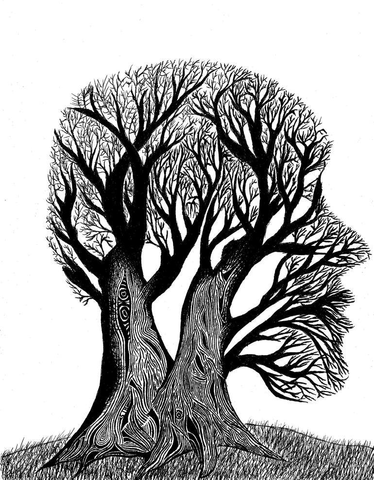 Tree With Face Drawing at Explore collection of