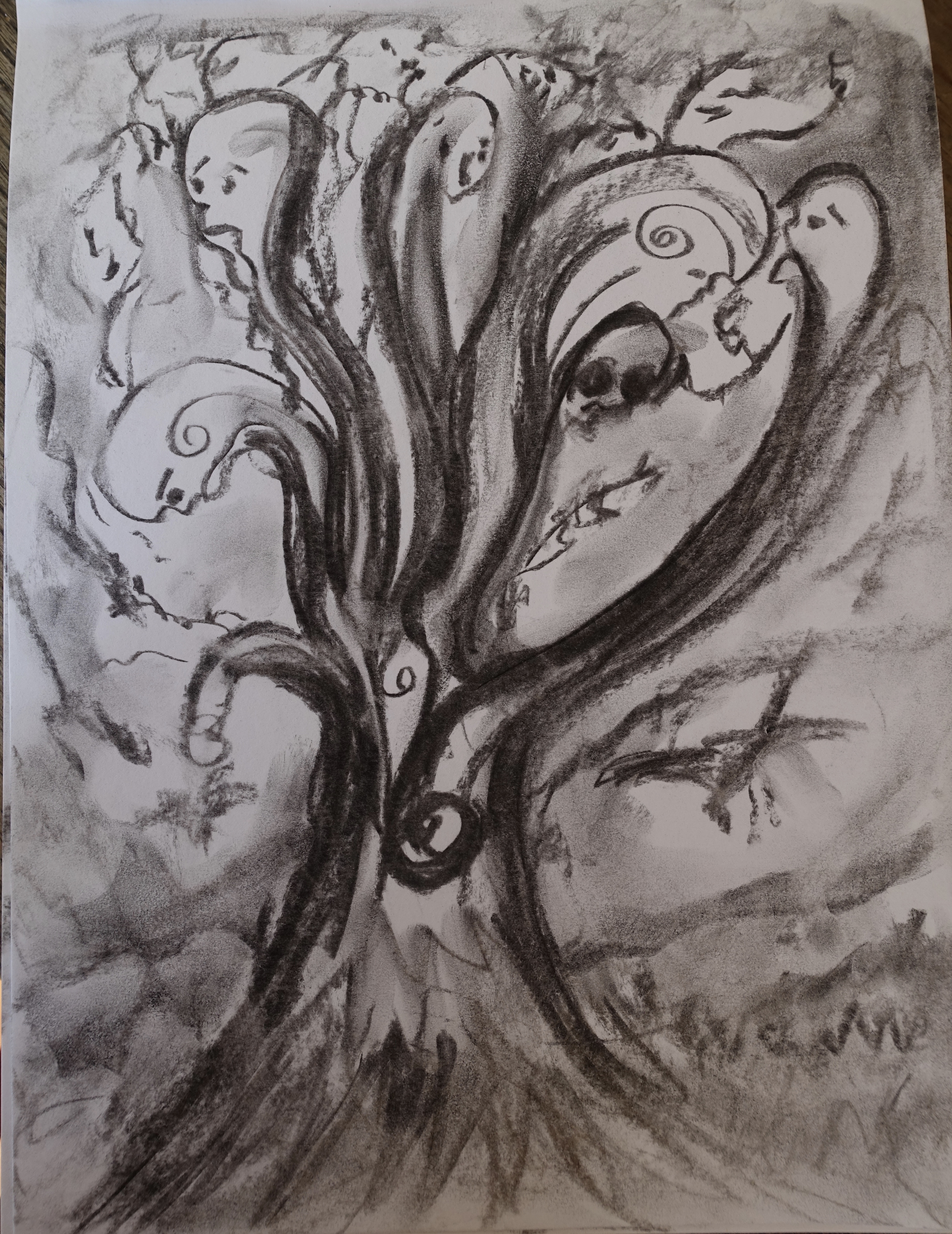 Tree With Face Drawing at Explore collection of