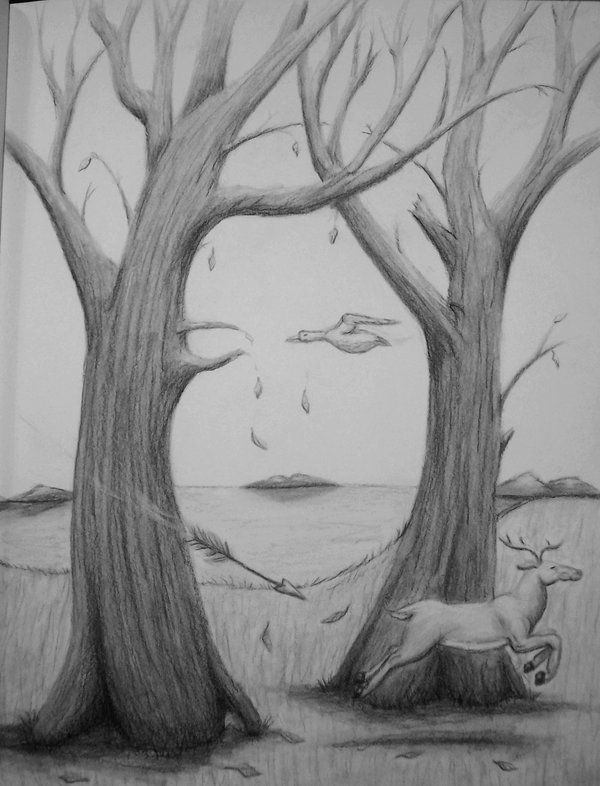 600x786 Hidden Face Retouched - Tree With Face Drawing