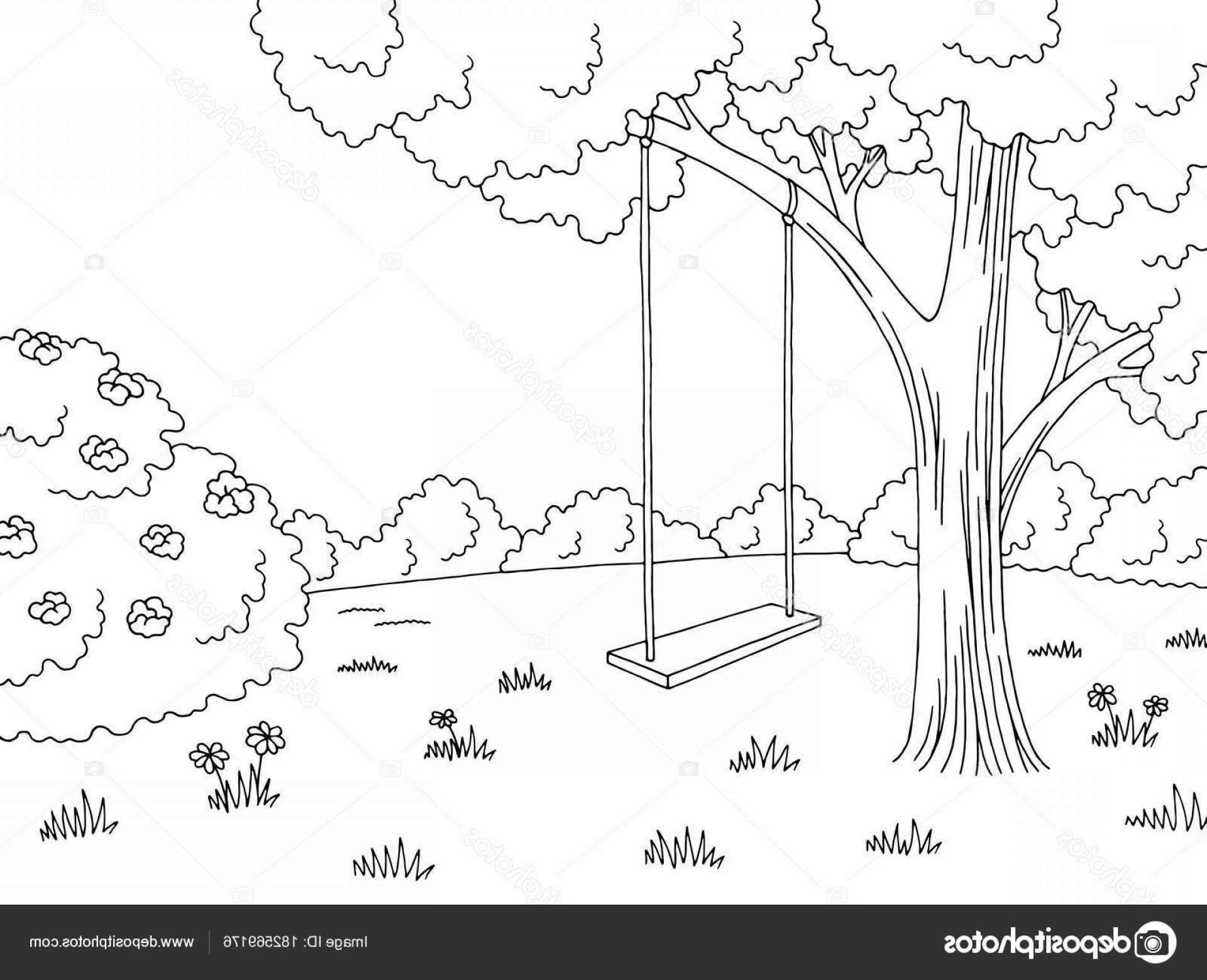 Tree With Swing Drawing at Explore collection of Tree With Swing Drawing
