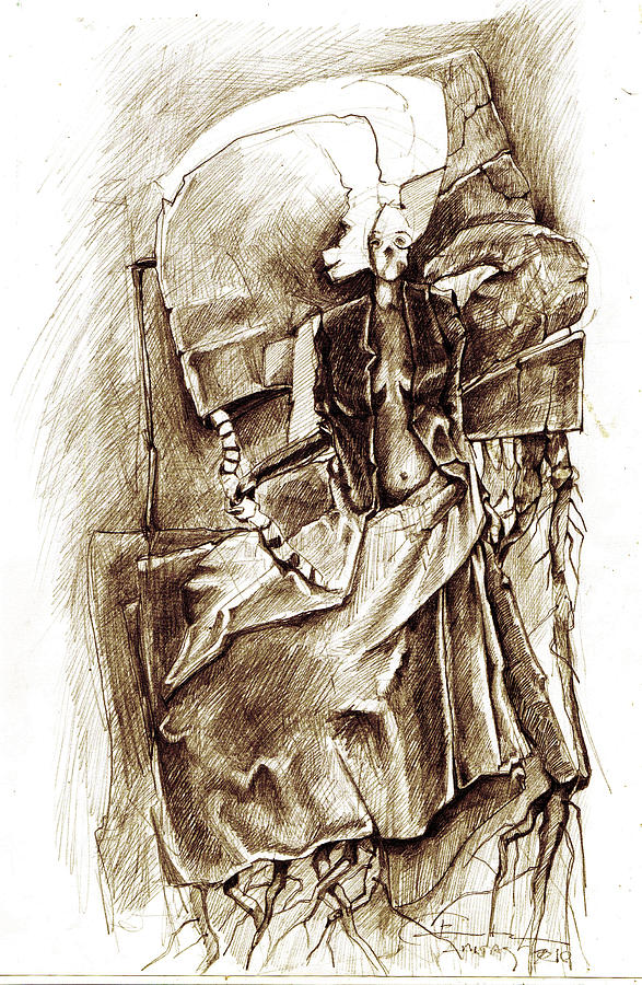 587x900 Tree Woman Drawing - Tree Woman Drawing