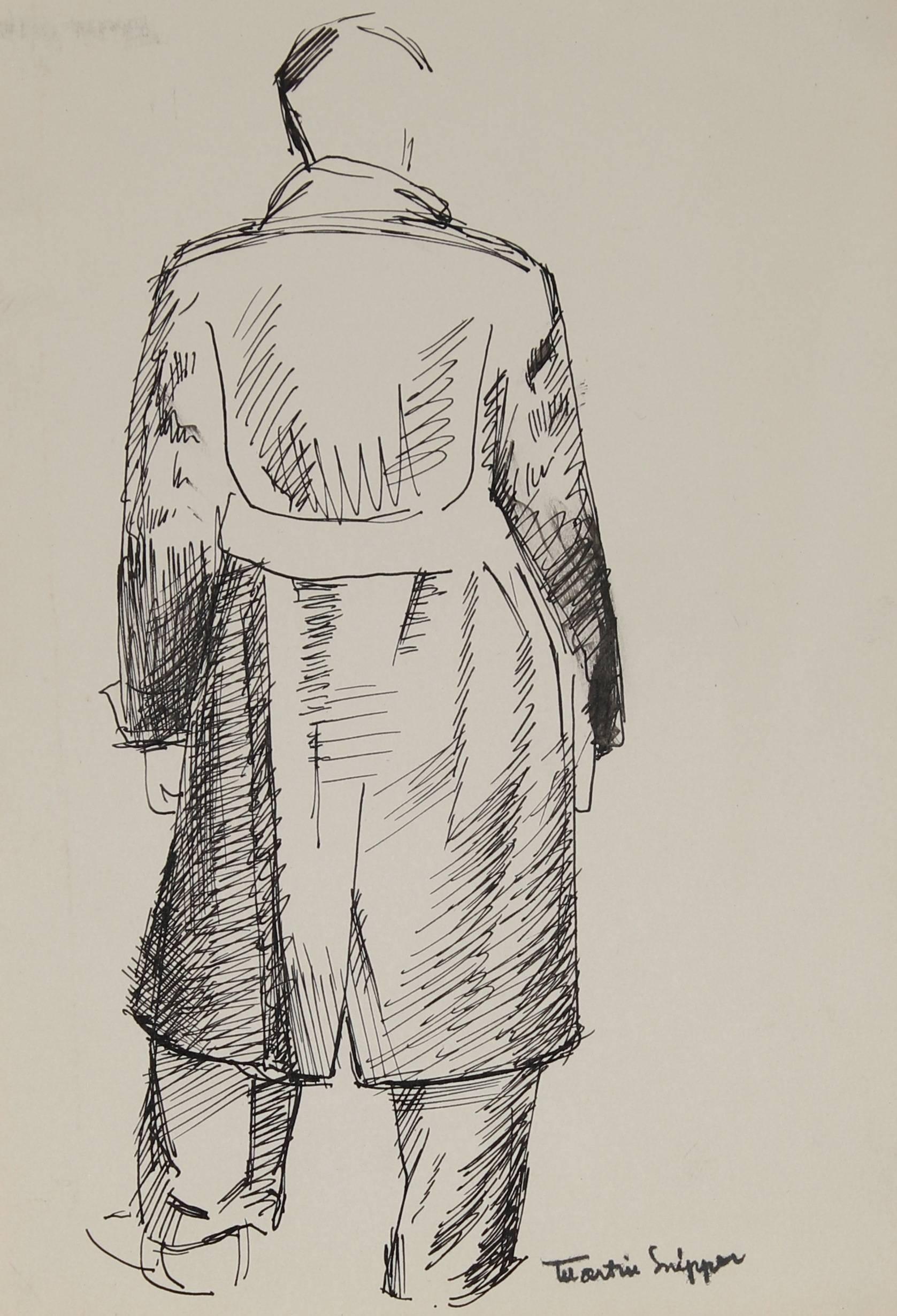 Trench Coat Drawing at PaintingValley.com | Explore collection of