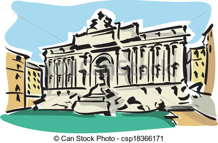 450x295 rome - Trevi Fountain Drawing
