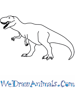 300x350 how to draw a tyrannosaurus rex - Trex Drawing