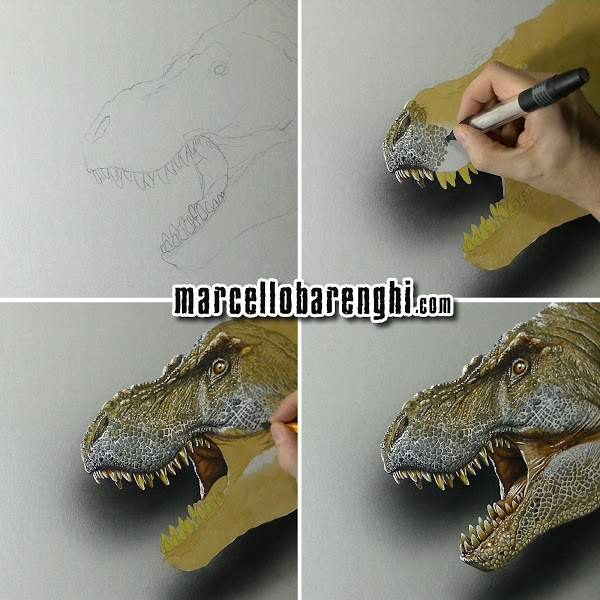 600x600 scary t rex drawing - Trex Drawing