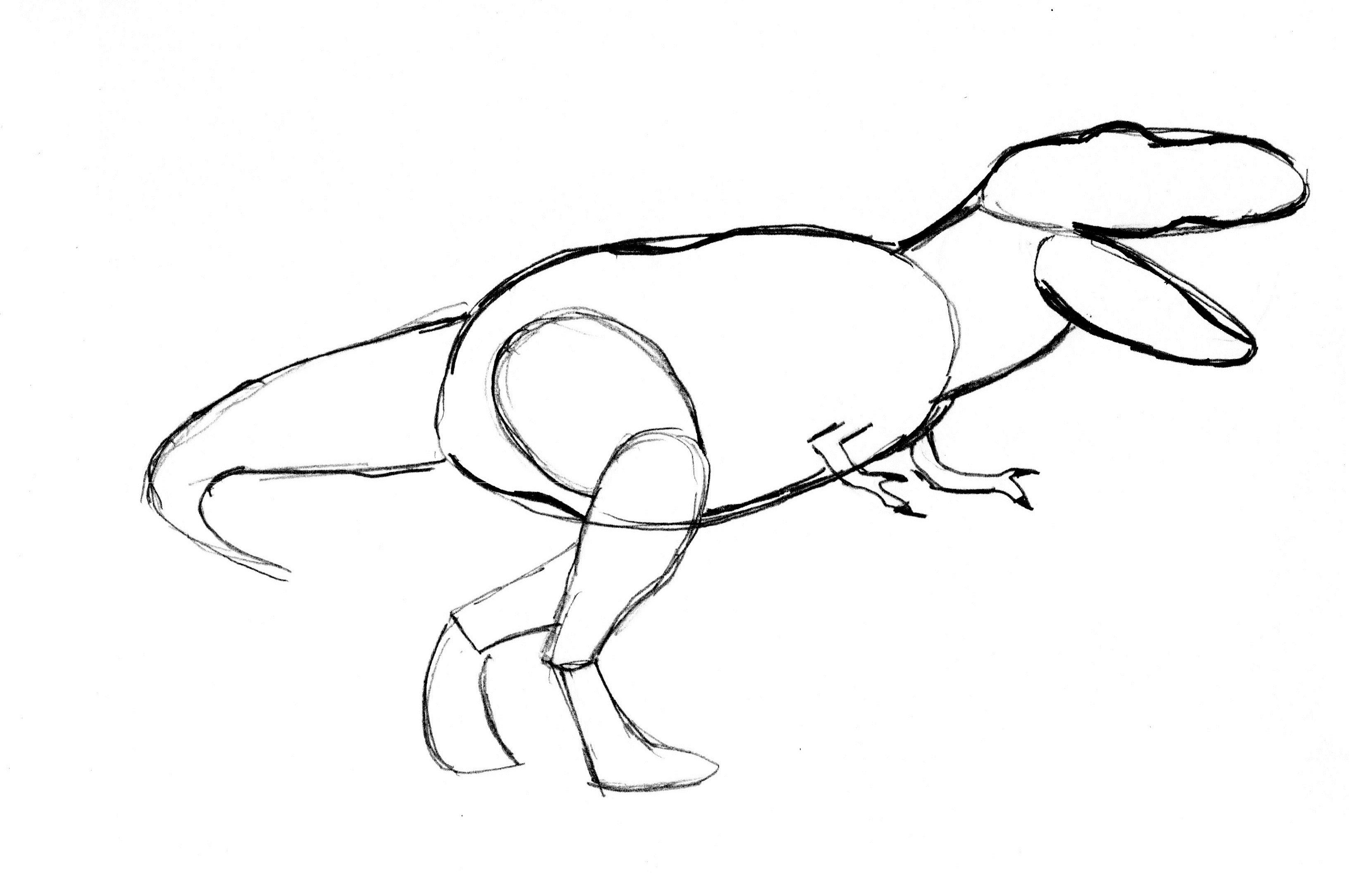 3319x2113 t rex drawing step - Trex Drawing