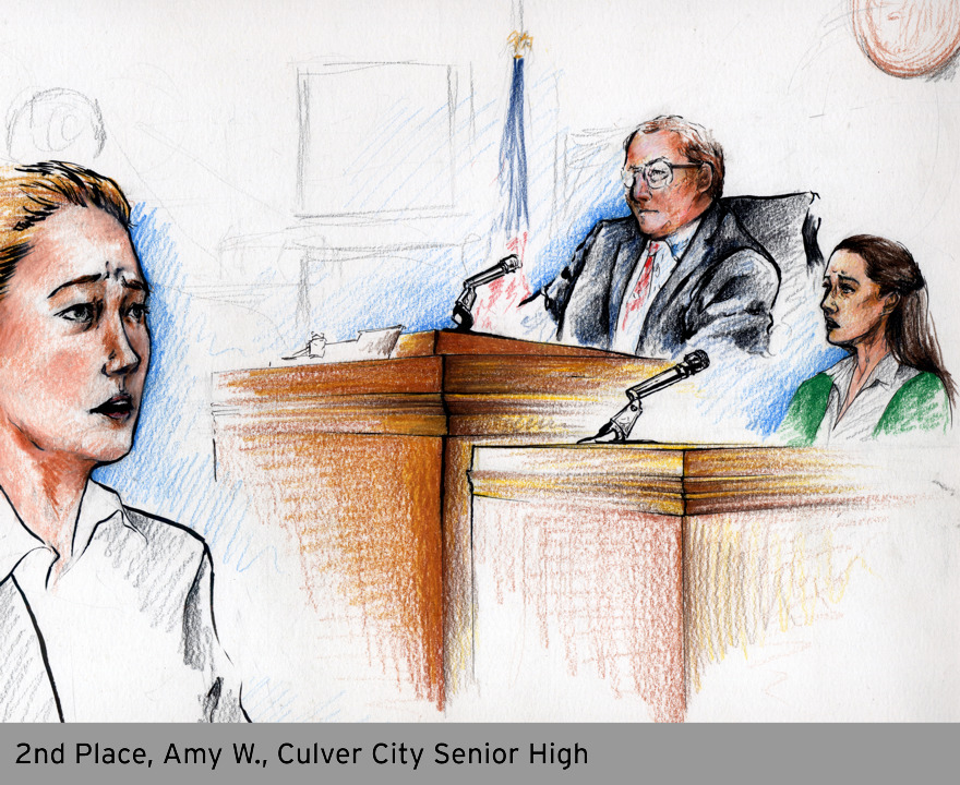 880x720 los angeles county mock trial courtroom artist competition - Trial Drawing