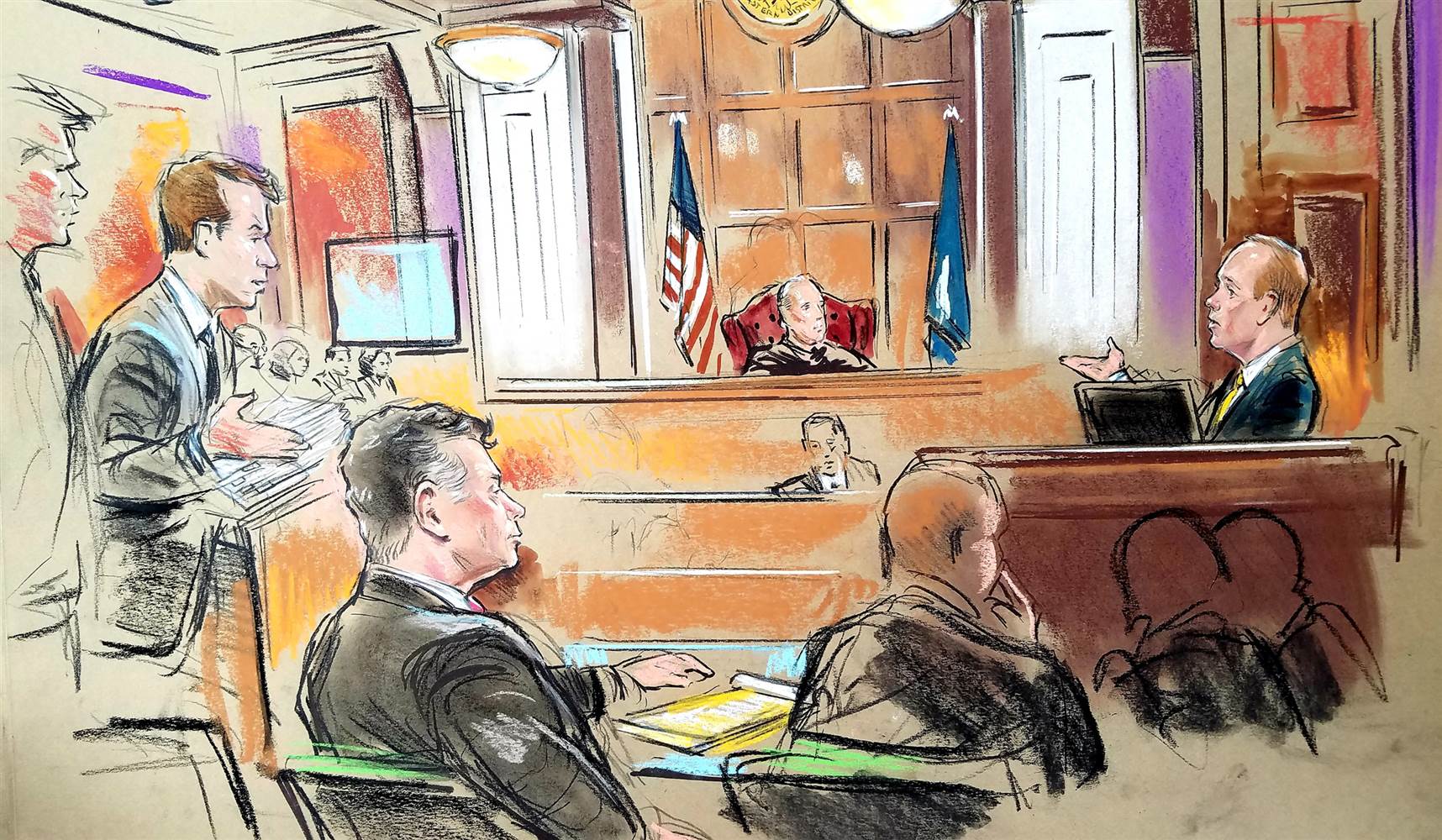 1716x1000 courtroom sketch of manafort and gates - Trial Drawing