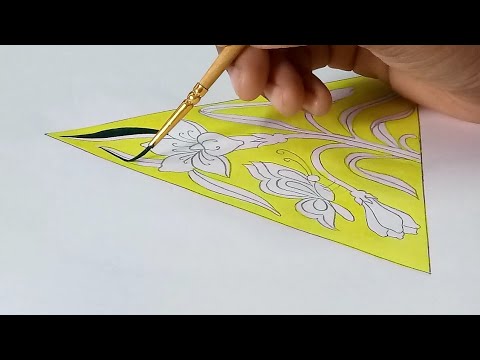 480x360 How To Colour Oleander - Triangle Design Drawing