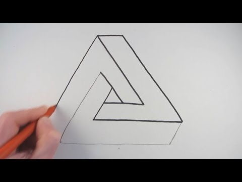 480x360 how to draw an impossible triangle in a very simple way - Triangle Drawing
