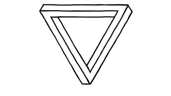 549x309 ways to draw an impossible triangle - Triangle Illusion Drawing