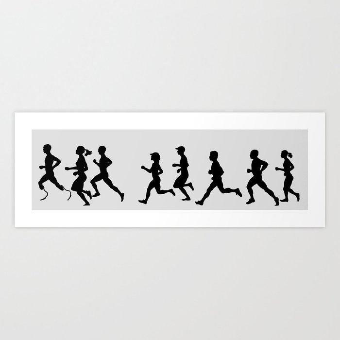 700x700 transitions through triathlon runners drawing b art print - Triathlon Drawing