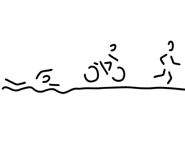 599x480 triathlon triathlet poster - Triathlon Drawing