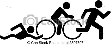 450x182 triathlon pictogram - Triathlon Drawing