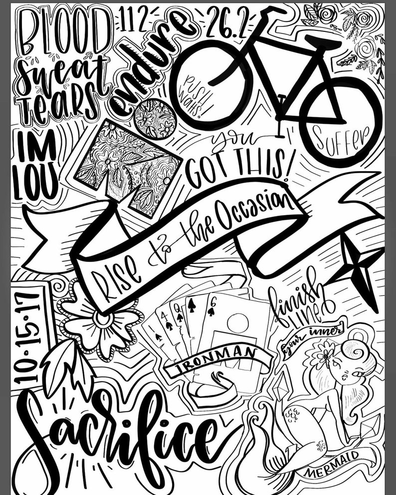 794x992 ironman triathlon graffiti art digital download etsy - Triathlon Drawing