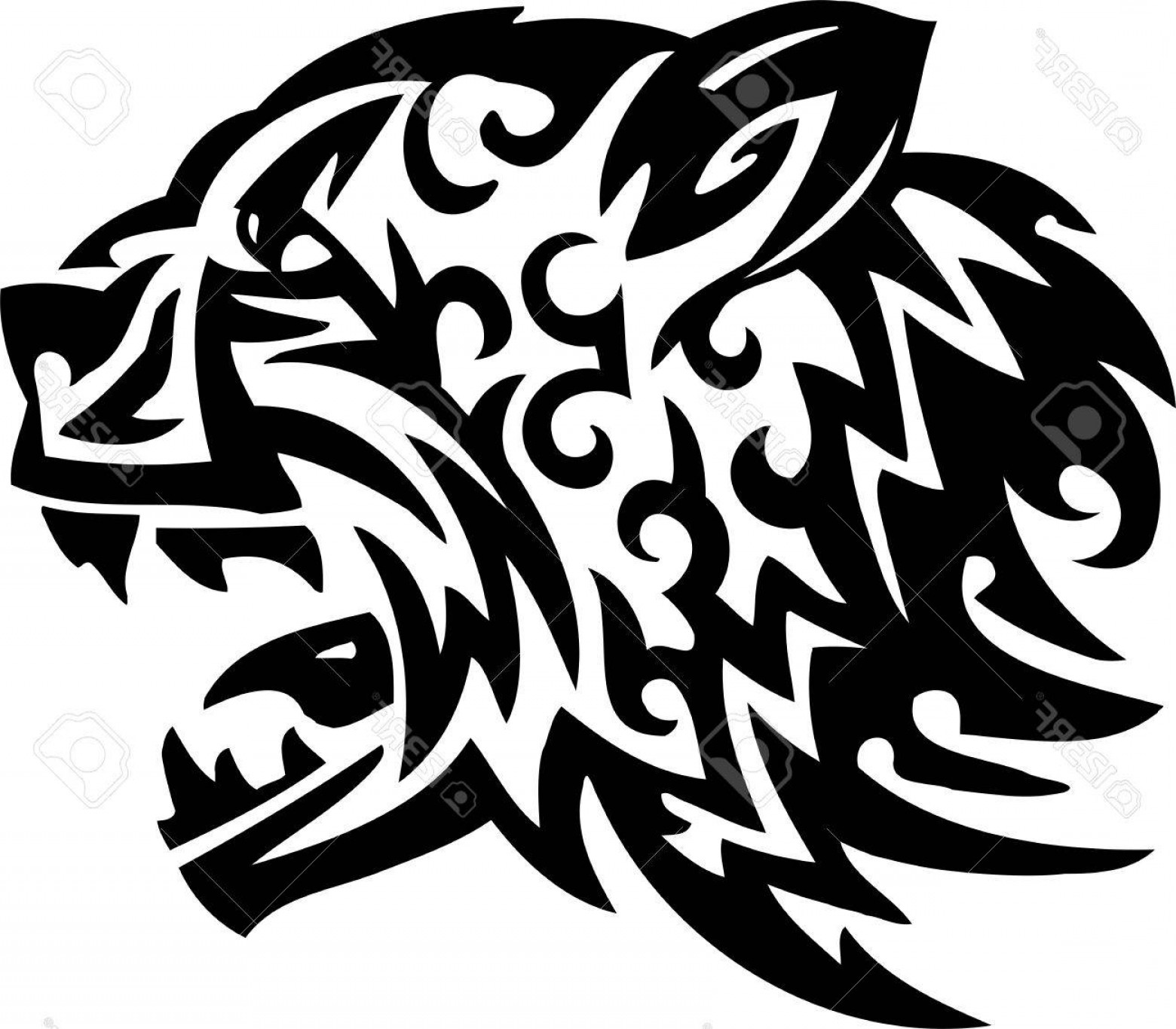 1560x1366 phototribal animals vector illustration ready for vinyl cutting - Tribal Animal Drawings
