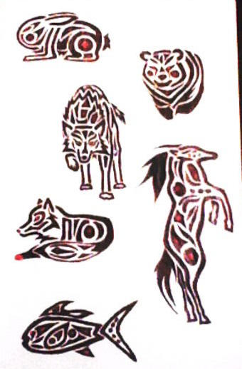 340x518 Tribal Animal Drawings - Tribal Animal Drawings