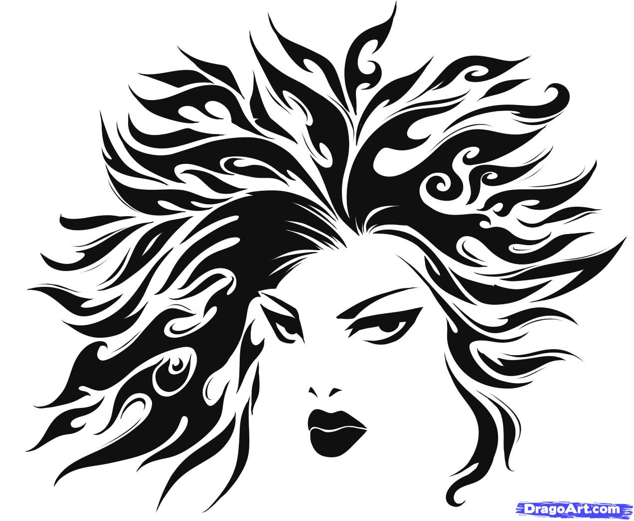 1272x1046 How To Draw A Tribal Design, Step - Tribal Art Drawing